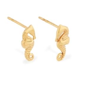 ALEX AND ANI Seahorse Stud Earrings| NWT| 14kt Gold Over Sterling Silver